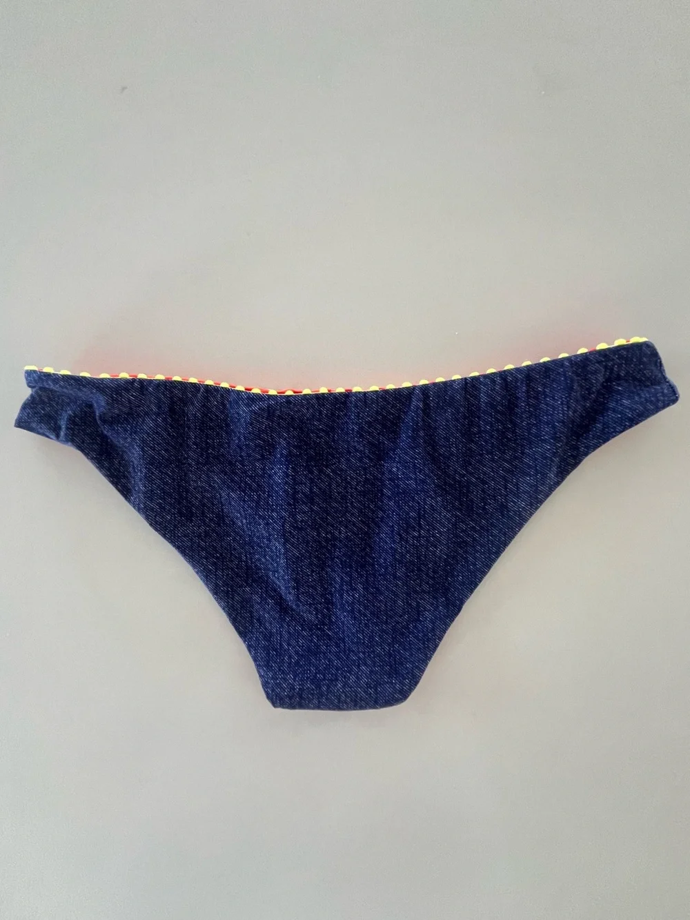 L*Space Faux Denim Blue Bikini Bottom Size Small